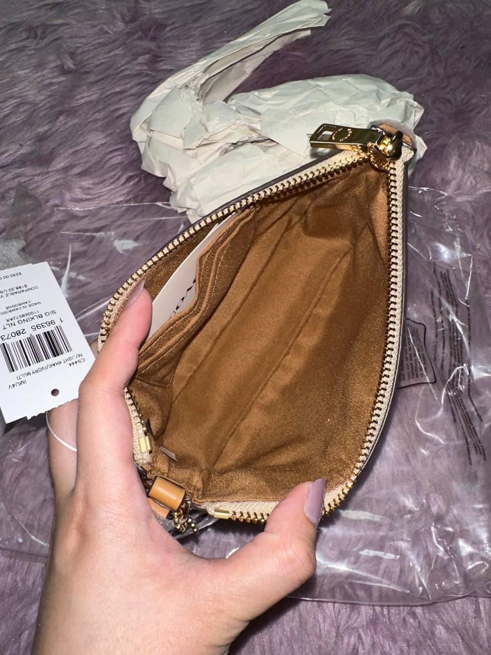 ORIG & IMPORTED Coach Nolita 19 In Signature Canvas Khaki Brown Small Kilikili Bag