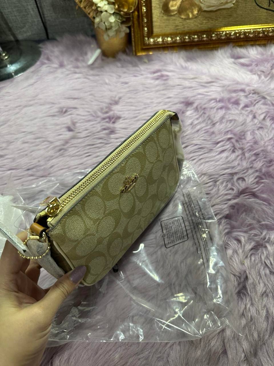 ORIG & IMPORTED Coach Nolita 19 In Signature Canvas Khaki Brown Small Kilikili Bag