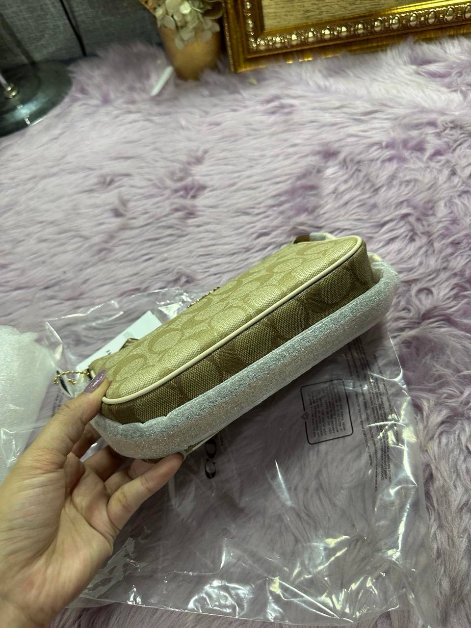 ORIG & IMPORTED Coach Nolita 19 In Signature Canvas Khaki Brown Small Kilikili Bag