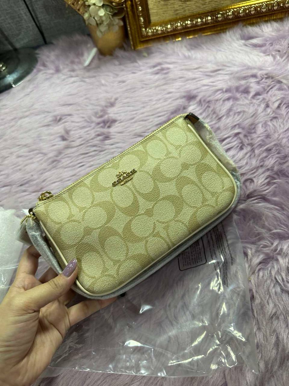 ORIG & IMPORTED Coach Nolita 19 In Signature Canvas Khaki Brown Small Kilikili Bag