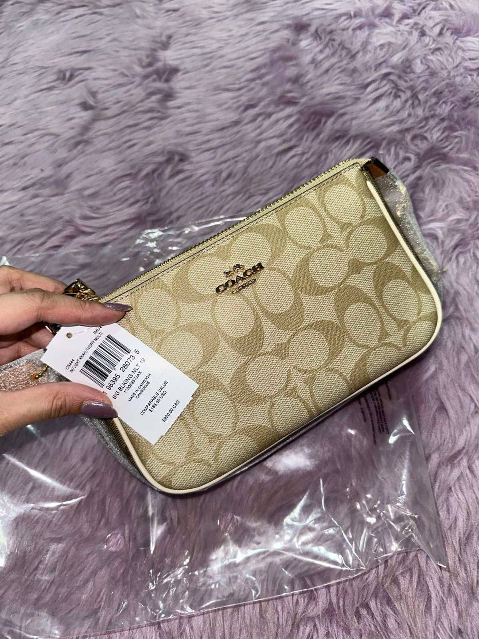 ORIG & IMPORTED Coach Nolita 19 In Signature Canvas Khaki Brown Small Kilikili Bag