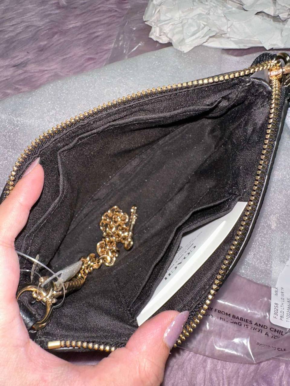 ORIG & IMPORTED RARE Coach Nolita 19 Black Small Bag Chain Strap