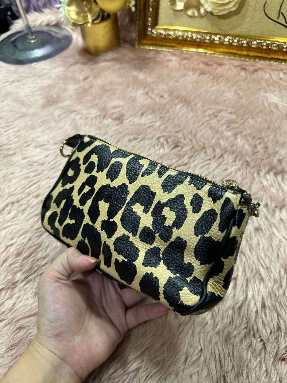 ORIG & IMPORTED Coach Nolita 19 With Leopard Print Small Bag Chain Strap