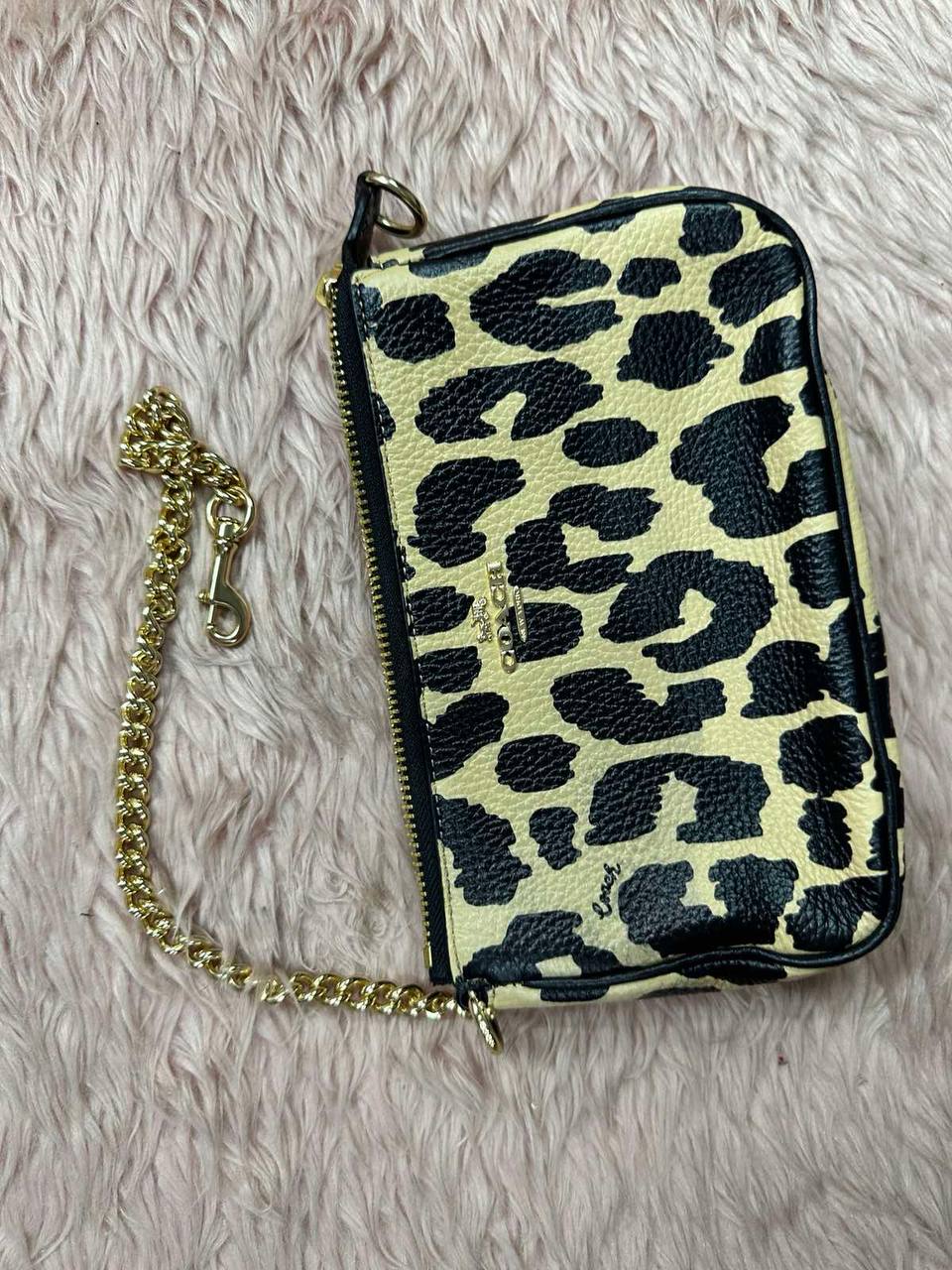 ORIG & IMPORTED Coach Nolita 19 With Leopard Print Small Bag Chain Strap