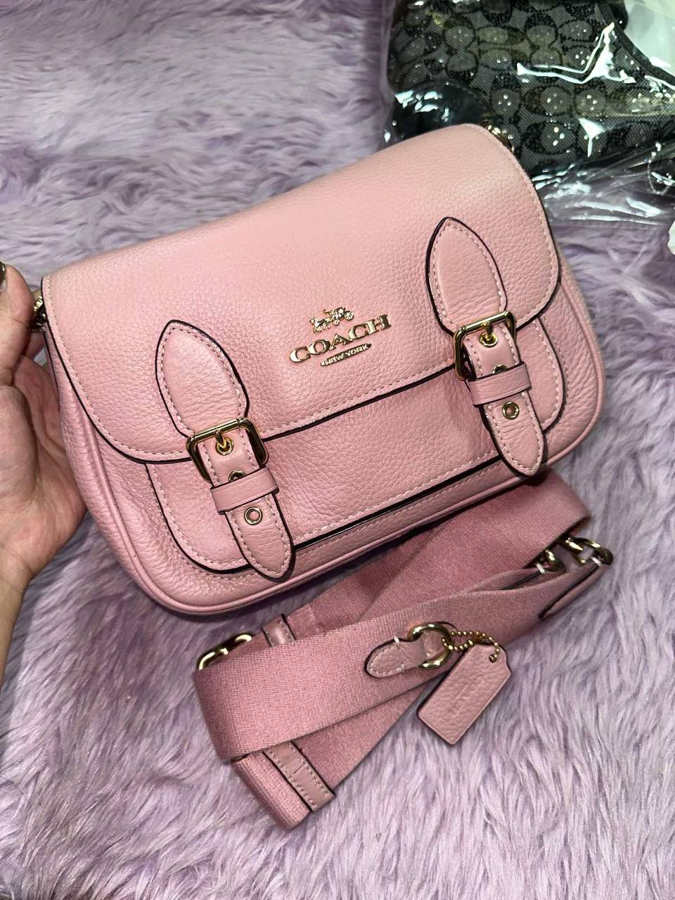 ORIG Preloved RARE Coach Lucy Crossbody Pink Bag