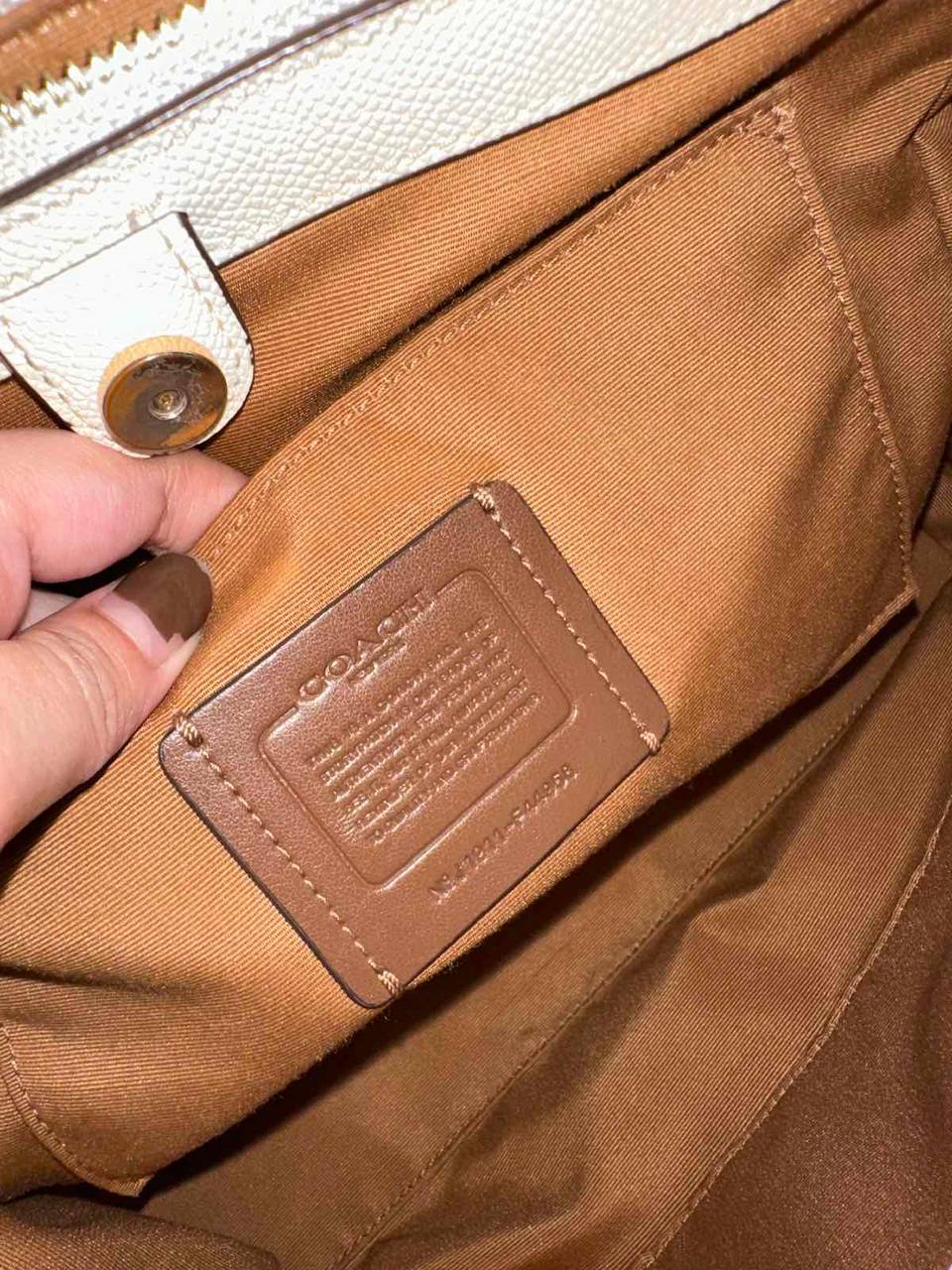 ORIG Preloved Coach Surrey Carryall Satchel White Bag