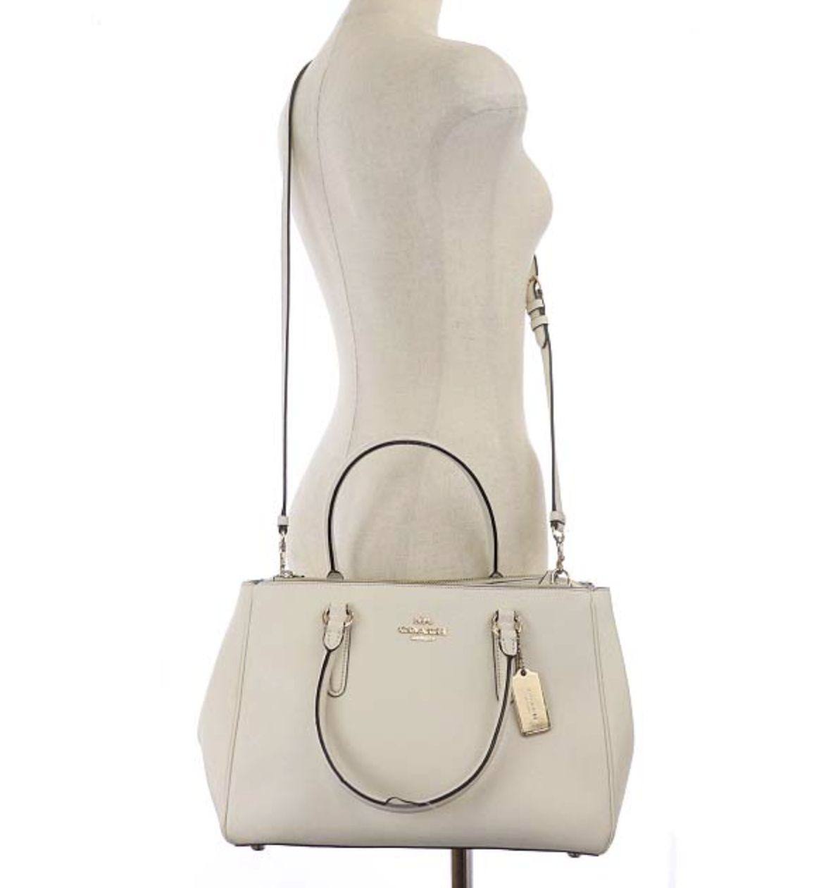 ORIG Preloved Coach Surrey Carryall Satchel White Bag