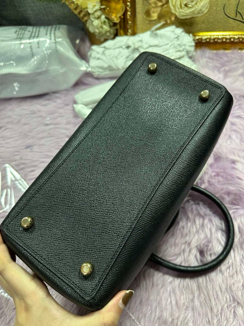 ORIG Preloved Coach Rowan Satchel Bag in Black