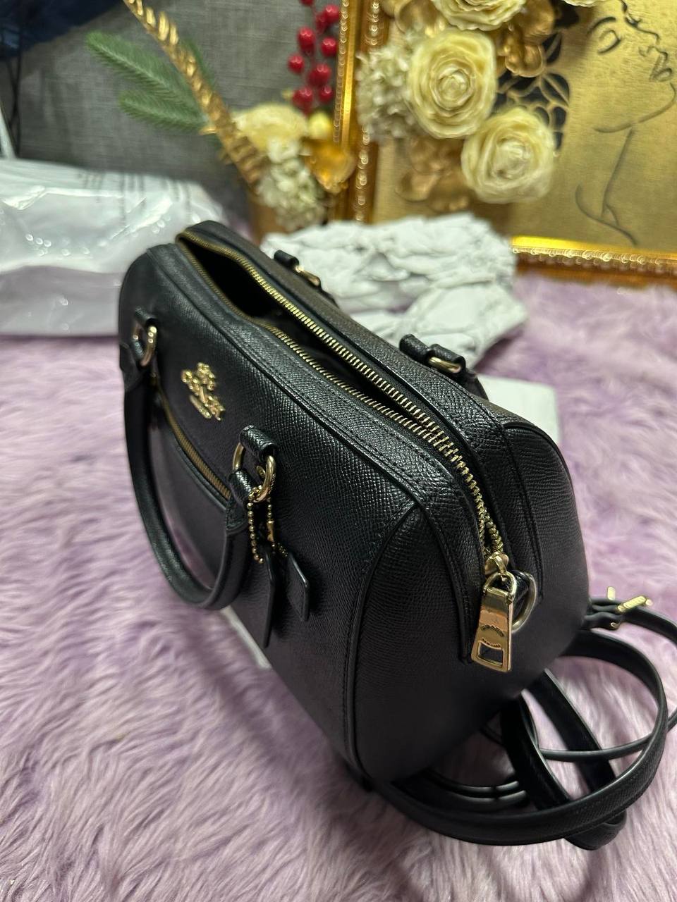 ORIG Preloved Coach Rowan Satchel Bag in Black
