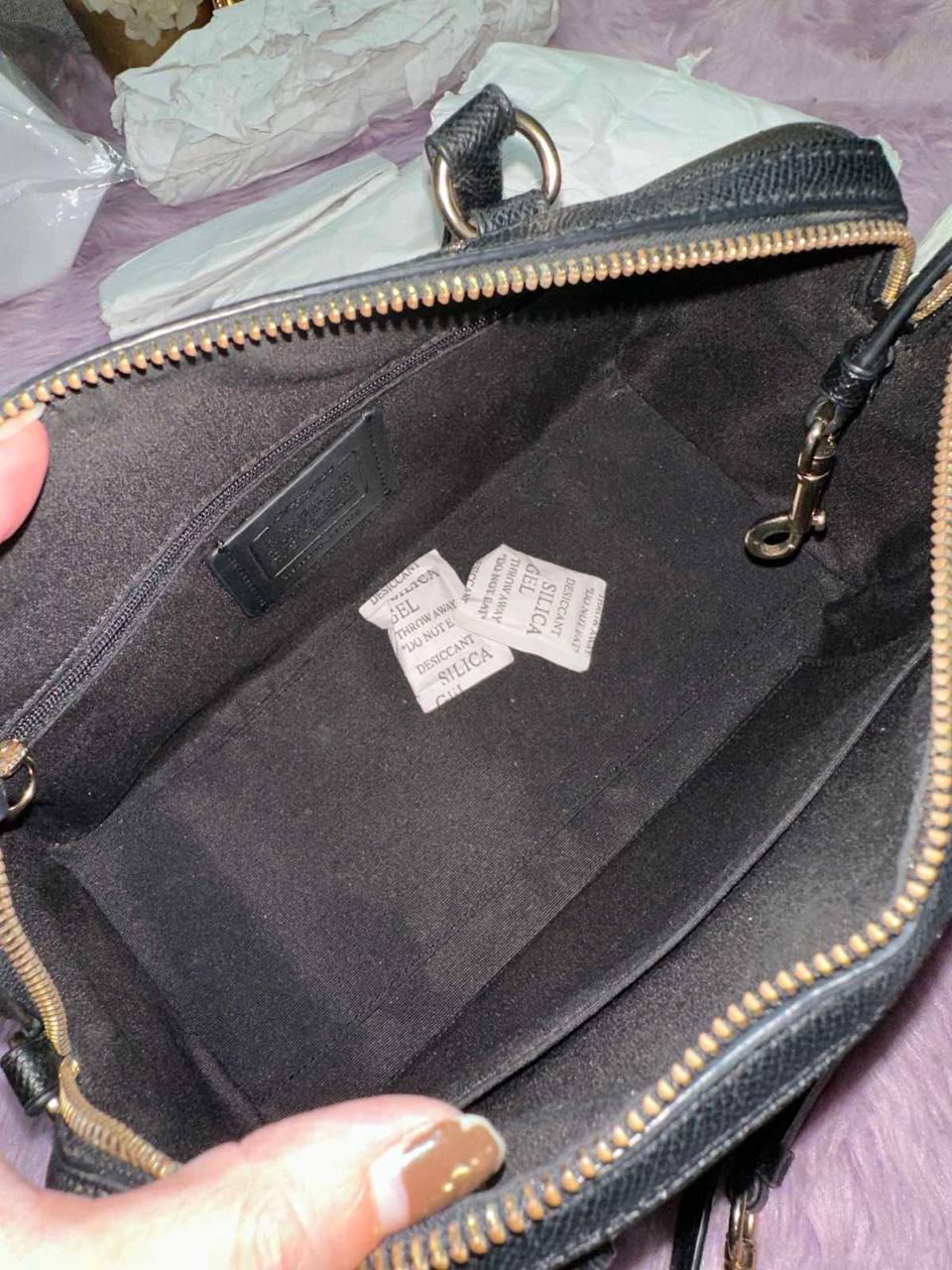 ORIG Preloved Coach Rowan Satchel Bag in Black