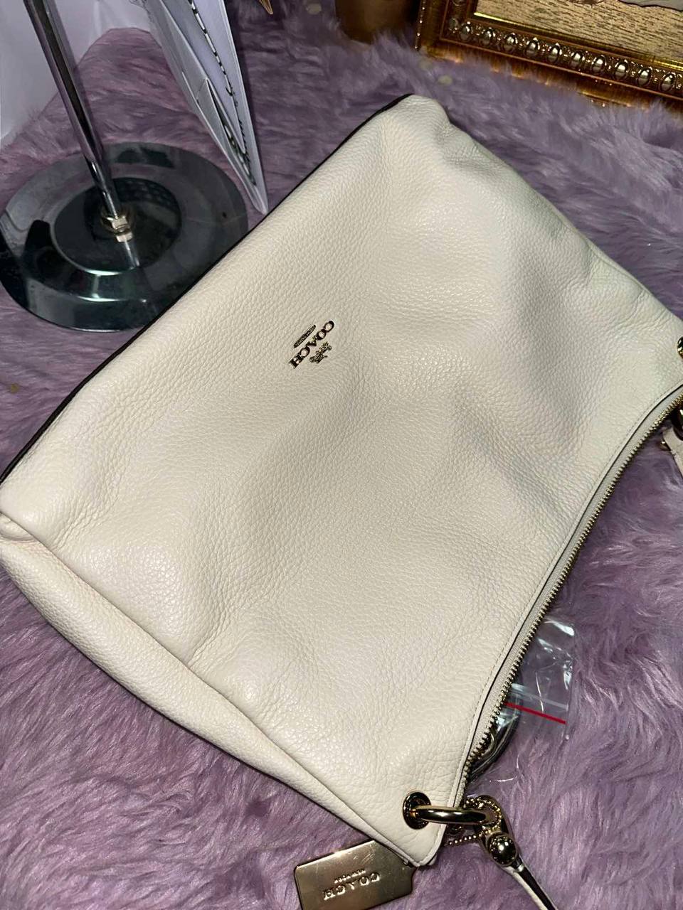 ORIG Preloved Coach Mia Shoulder White Bag