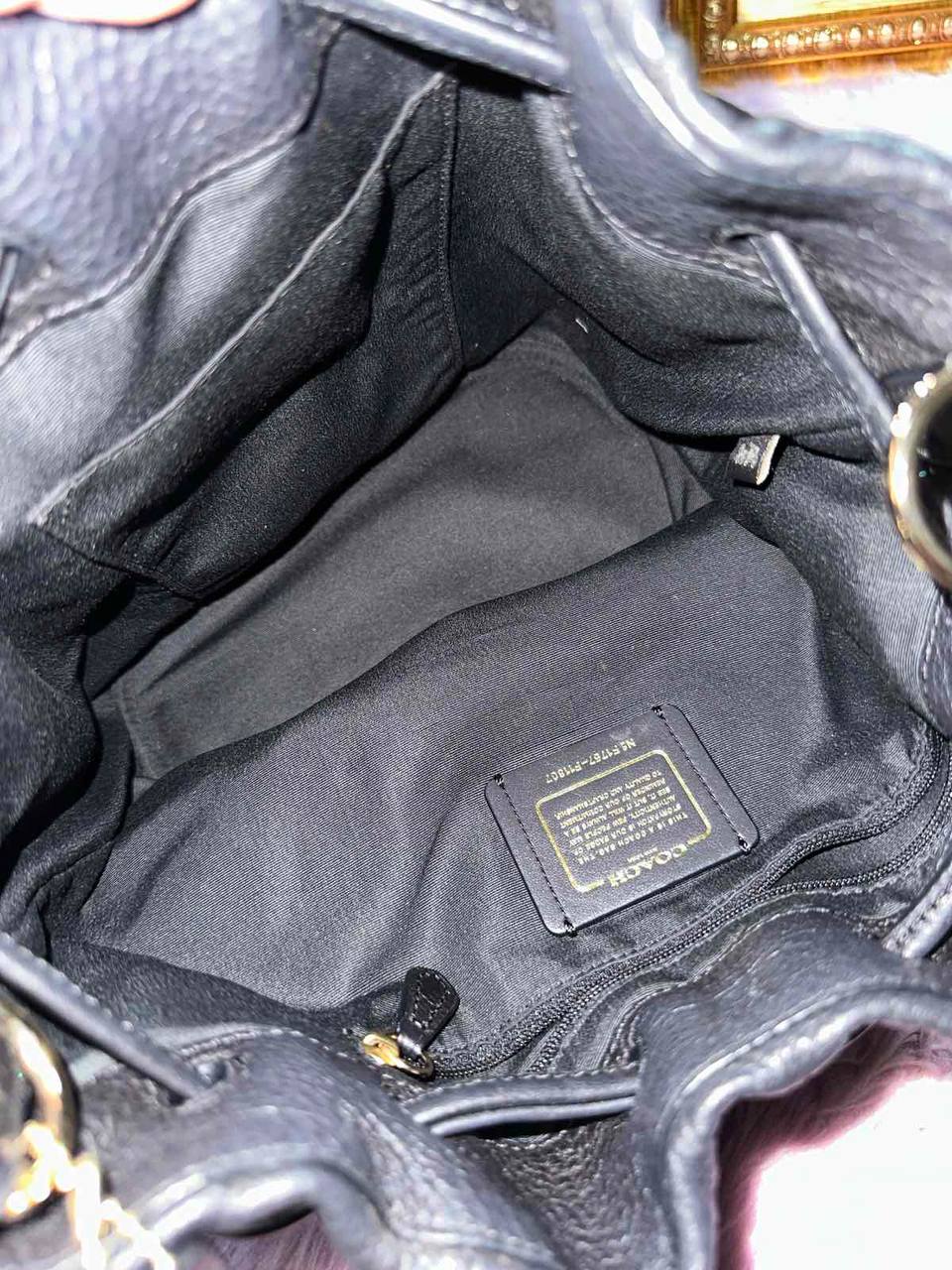 ORIG Preloved RARE Coach Petal Bag 22 Small Bucket Black Bag