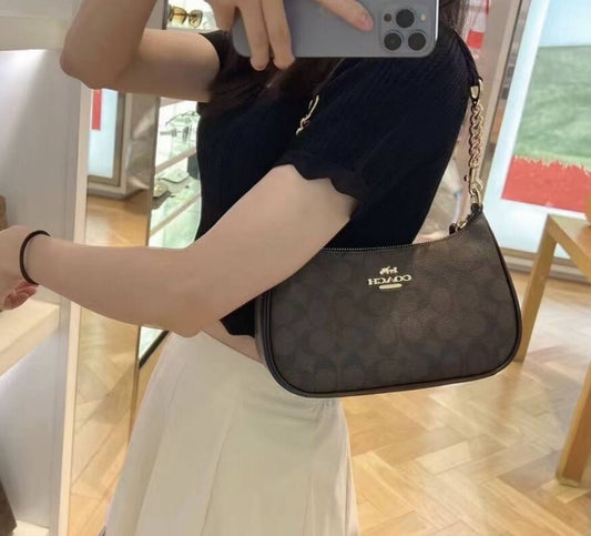 ORIG & IMPORTED Coach Teri Shoulder Signature Brown Bag