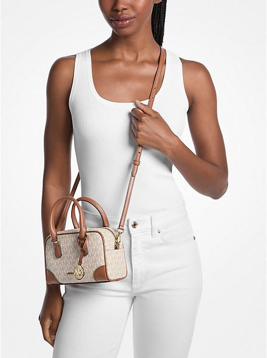 ORIG & IMPORTED Michael Kors Thompson Extra-Small Signature Logo Convertible Satchel