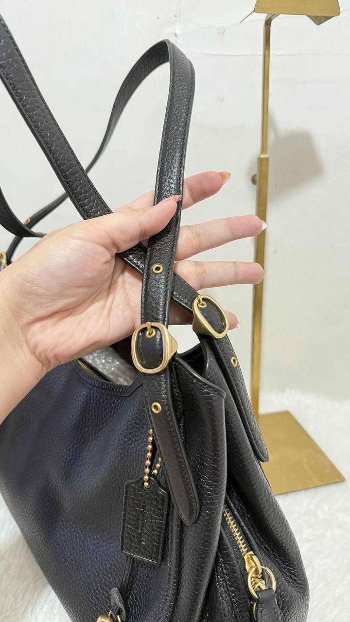 ORIG Preloved Retail Coach Lori Shoulder Black Bag