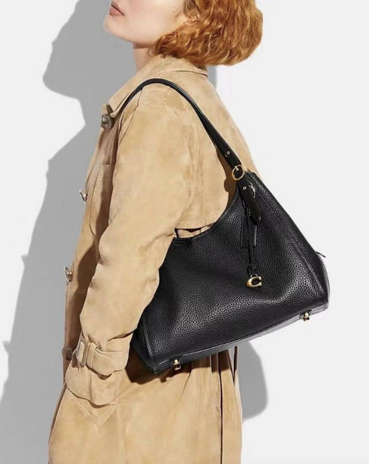 ORIG Preloved Retail Coach Lori Shoulder Black Bag