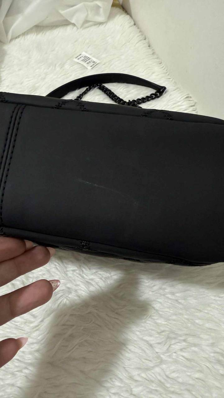 ORIG Preloved Tory Burch Willa Matte Medium Shoulder Bag Black