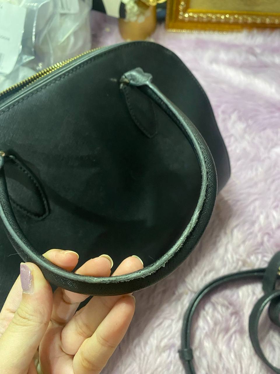 ORIG Preloved Kate Spade Reiley Medium Dome Satchel Black Bag