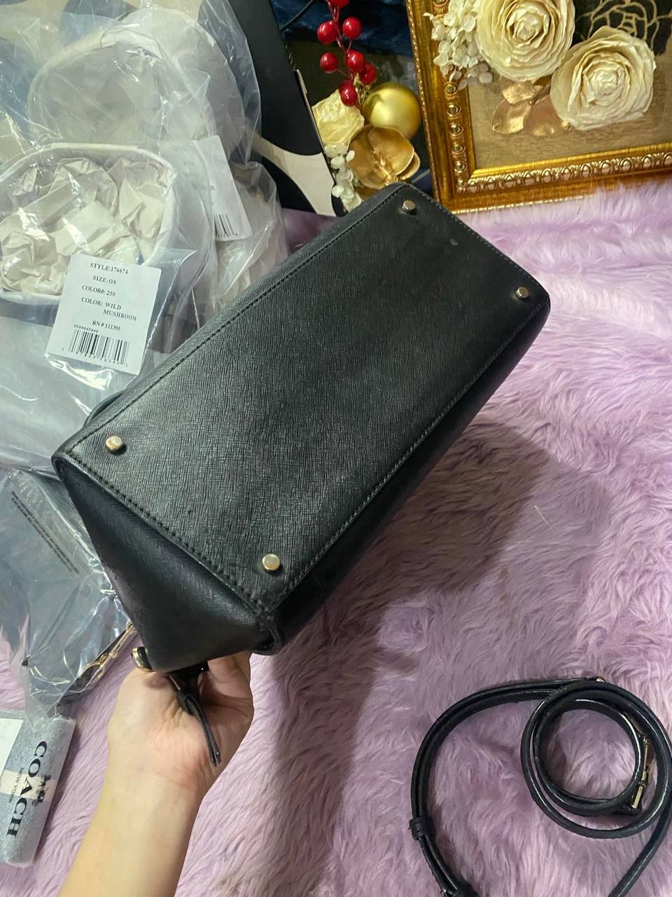 ORIG Preloved Kate Spade Reiley Medium Dome Satchel Black Bag