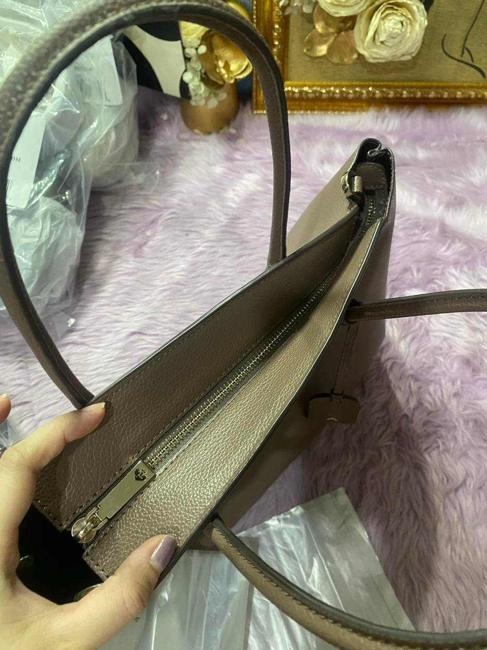 ORIG Preloved Kate Spade Eva Medium Satchel Brown Bag