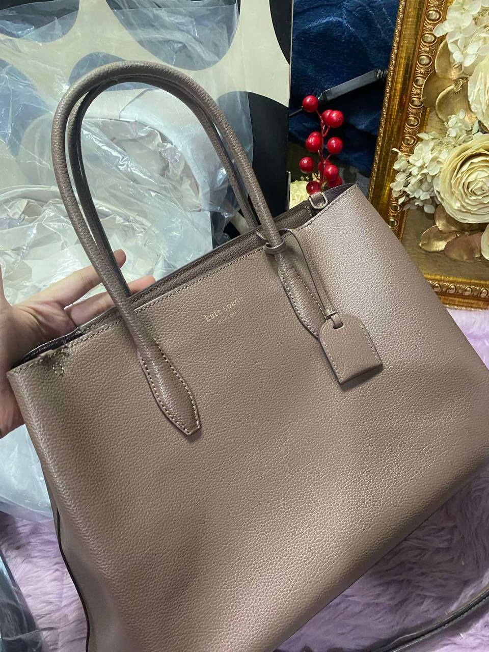 ORIG Preloved Kate Spade Eva Medium Satchel Brown Bag