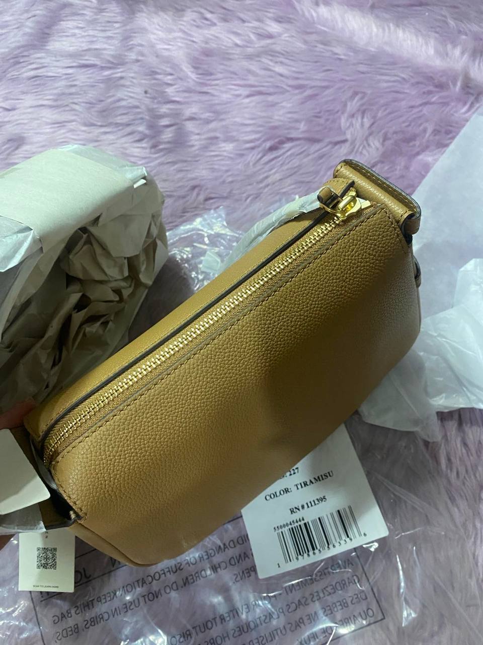 ORIG & IMPORTED TORY BURCH ROMY SMALL SHOULDER BAG TIRAMISU BROWN