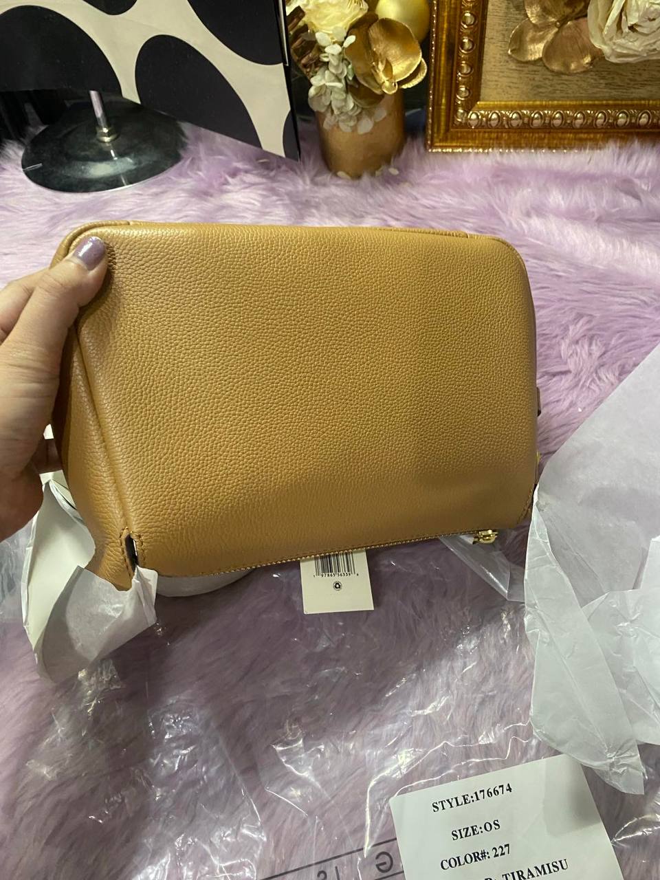 ORIG & IMPORTED TORY BURCH ROMY SMALL SHOULDER BAG TIRAMISU BROWN