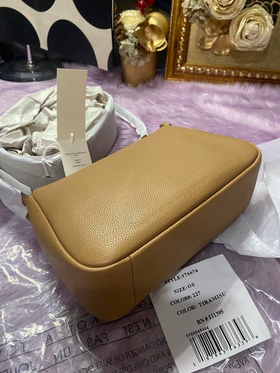 ORIG & IMPORTED TORY BURCH ROMY SMALL SHOULDER BAG TIRAMISU BROWN