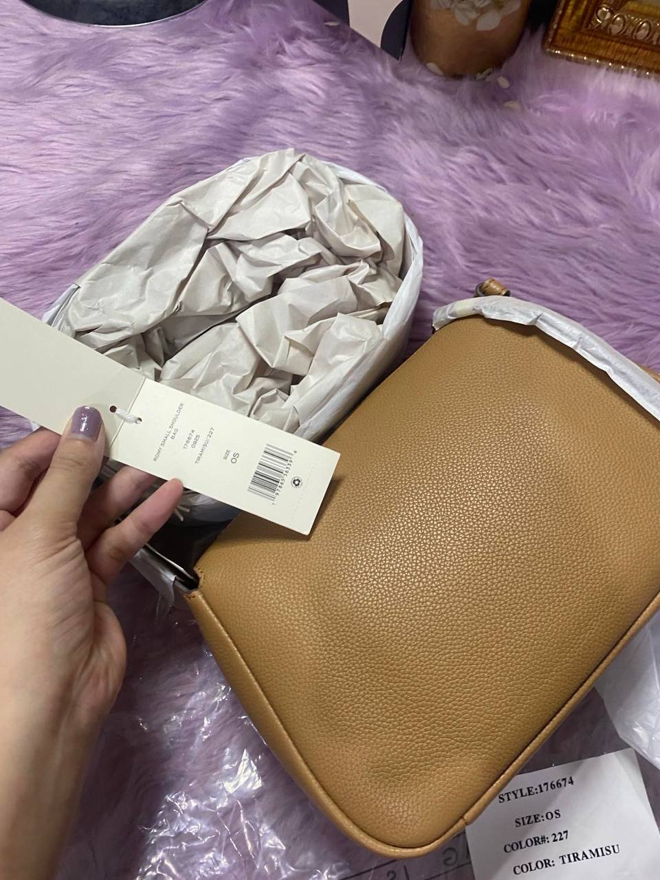 ORIG & IMPORTED TORY BURCH ROMY SMALL SHOULDER BAG TIRAMISU BROWN