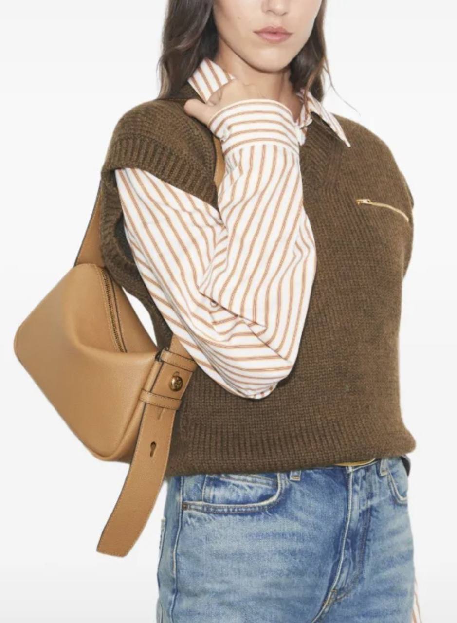 ORIG & IMPORTED TORY BURCH ROMY SMALL SHOULDER BAG TIRAMISU BROWN