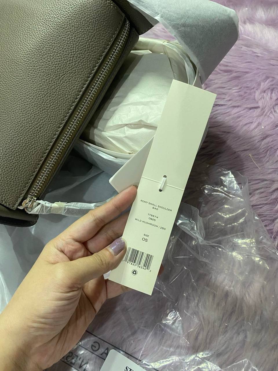 ORIG & IMPORTED TORY BURCH ROMY SMALL SHOULDER BAG WILD MUSHROOM BROWN