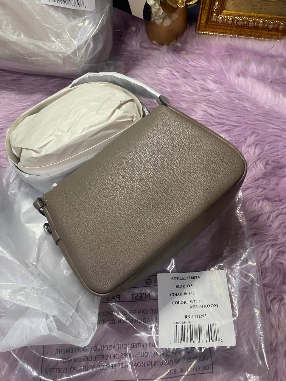 ORIG & IMPORTED TORY BURCH ROMY SMALL SHOULDER BAG WILD MUSHROOM BROWN