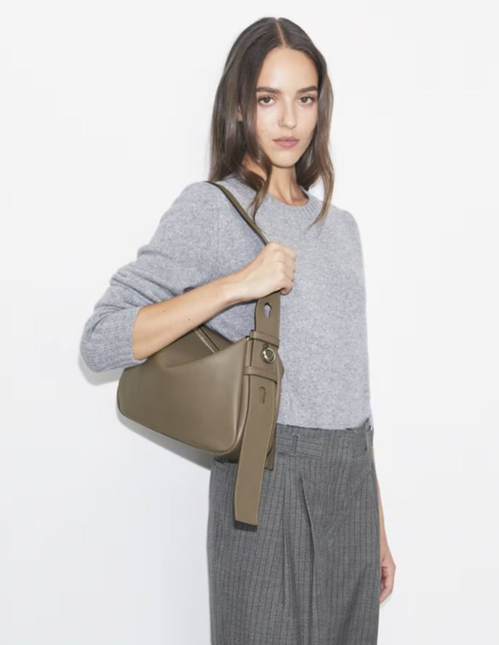 ORIG & IMPORTED TORY BURCH ROMY SMALL SHOULDER BAG WILD MUSHROOM BROWN