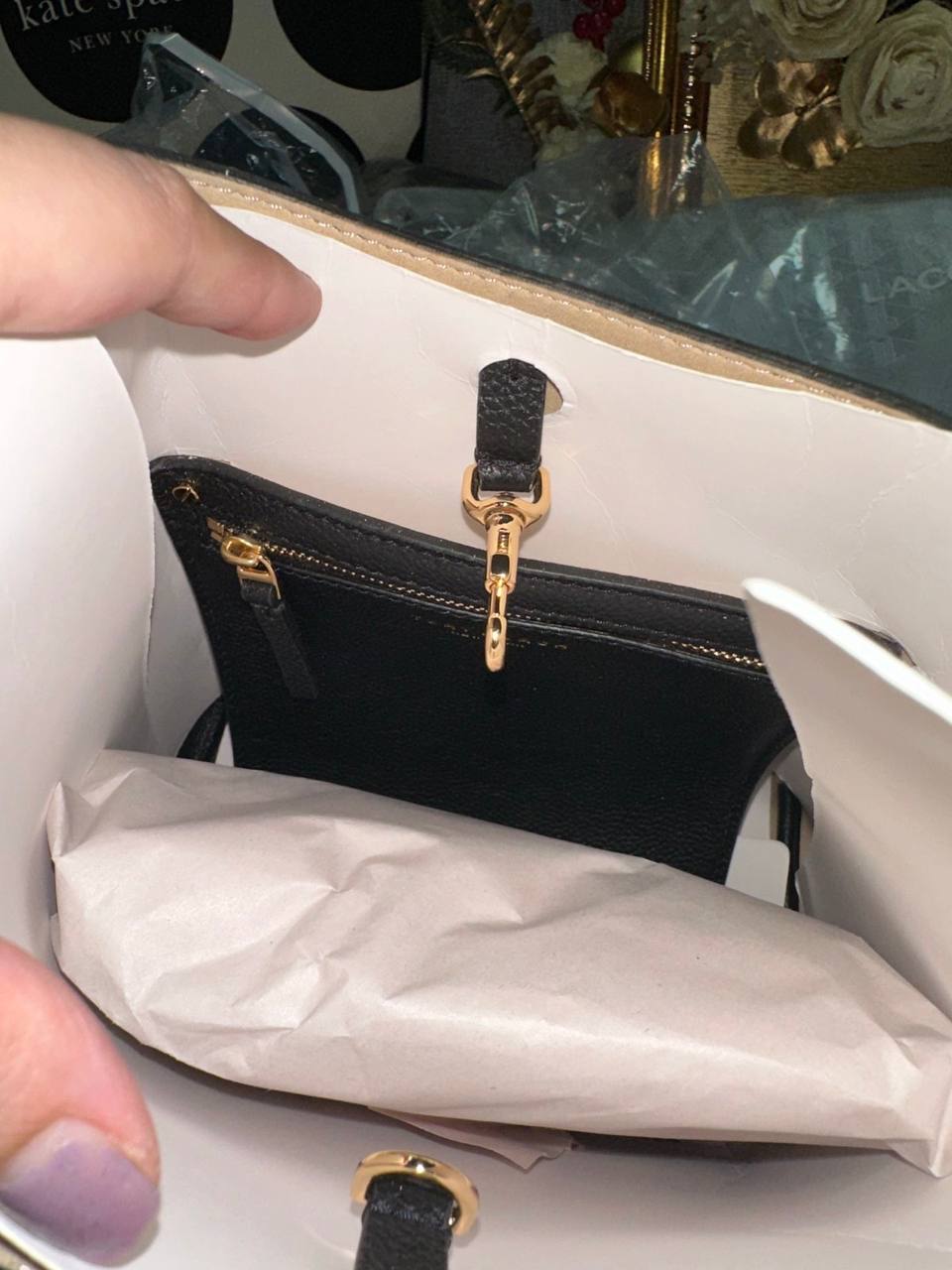 ORIG & IMPORTED TORY BURCH ROMY SMALL HOBO BLACK BAG