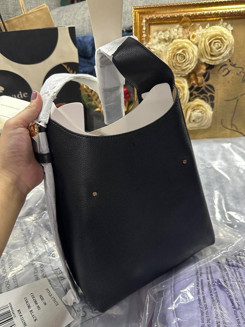 ORIG & IMPORTED TORY BURCH ROMY SMALL HOBO BLACK BAG