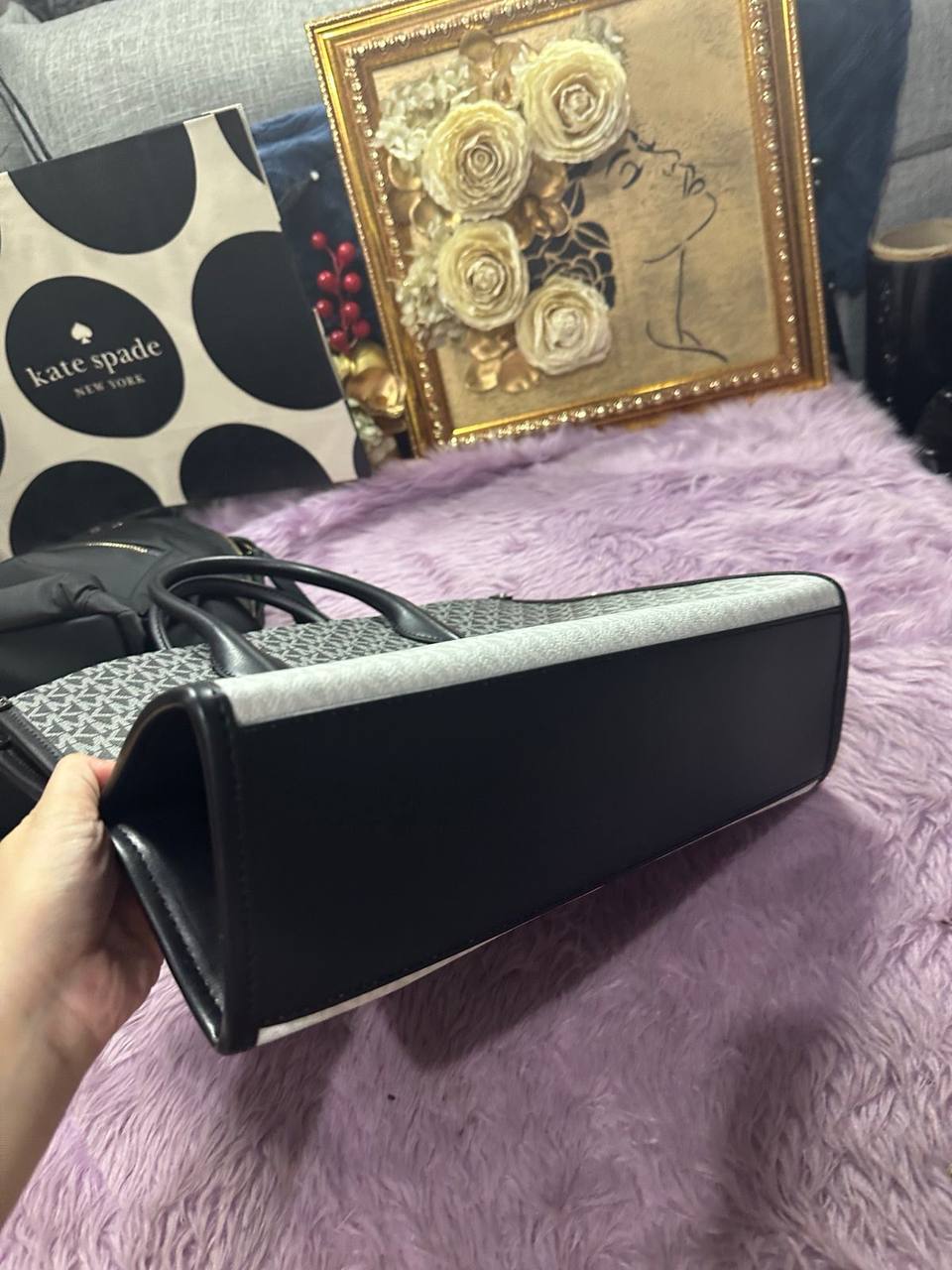 ORIG & IMPORTED Michael Kors Mirella Medium Ombré Logo Tote Bag Black