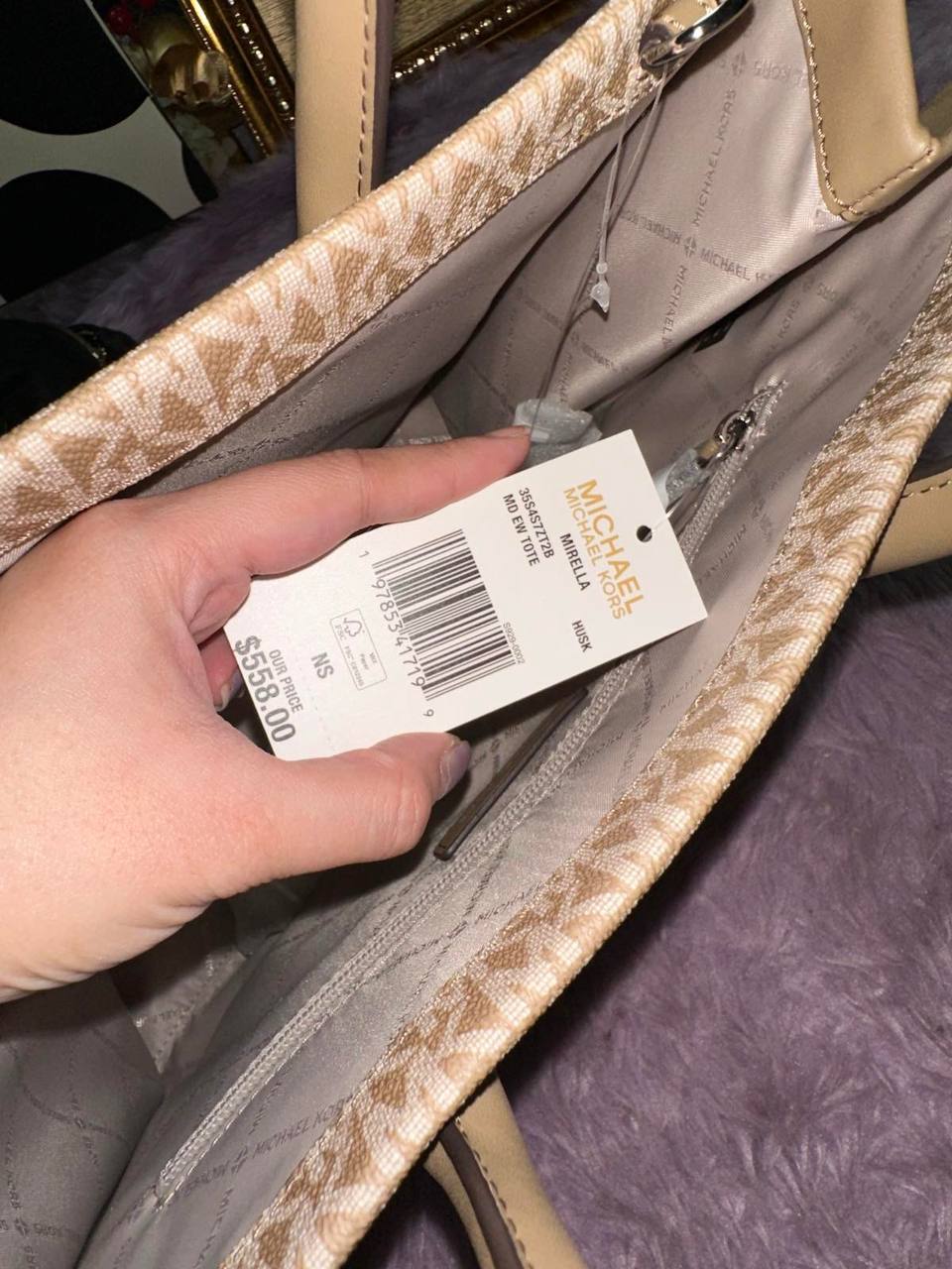 ORIG & IMPORTED Michael Kors Mirella Medium Ombré Logo Tote Bag Brown