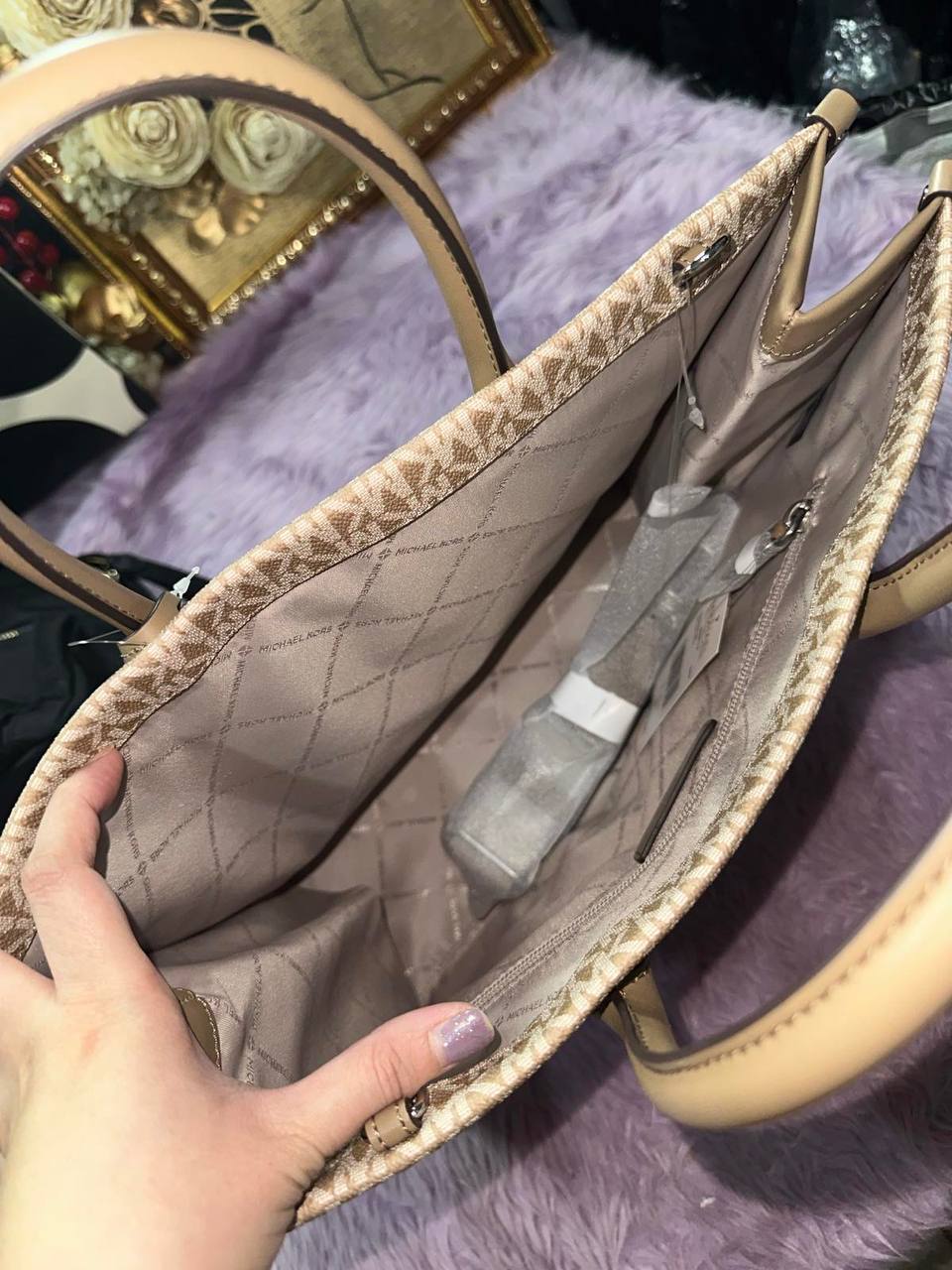 ORIG & IMPORTED Michael Kors Mirella Medium Ombré Logo Tote Bag Brown