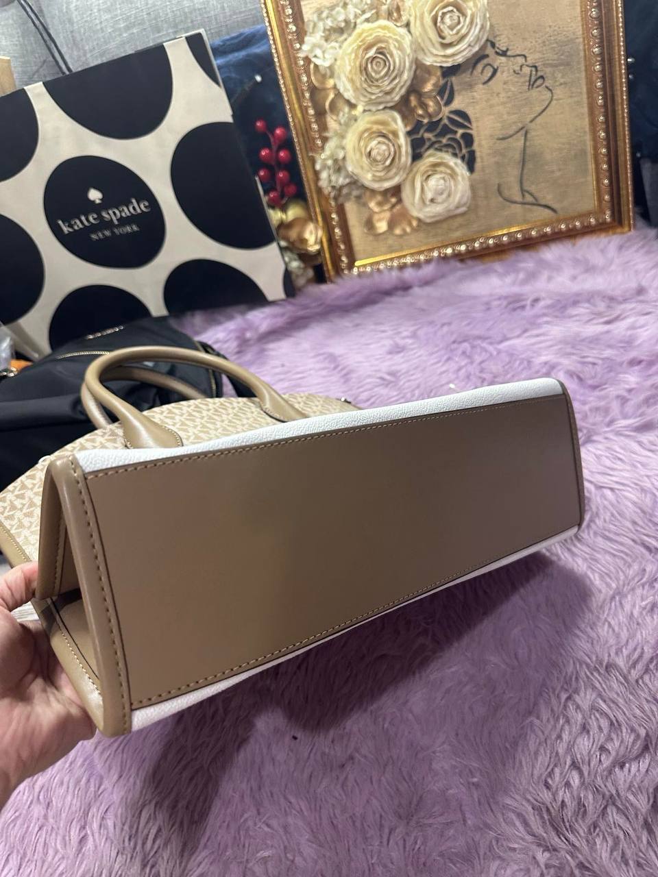 ORIG & IMPORTED Michael Kors Mirella Medium Ombré Logo Tote Bag Brown