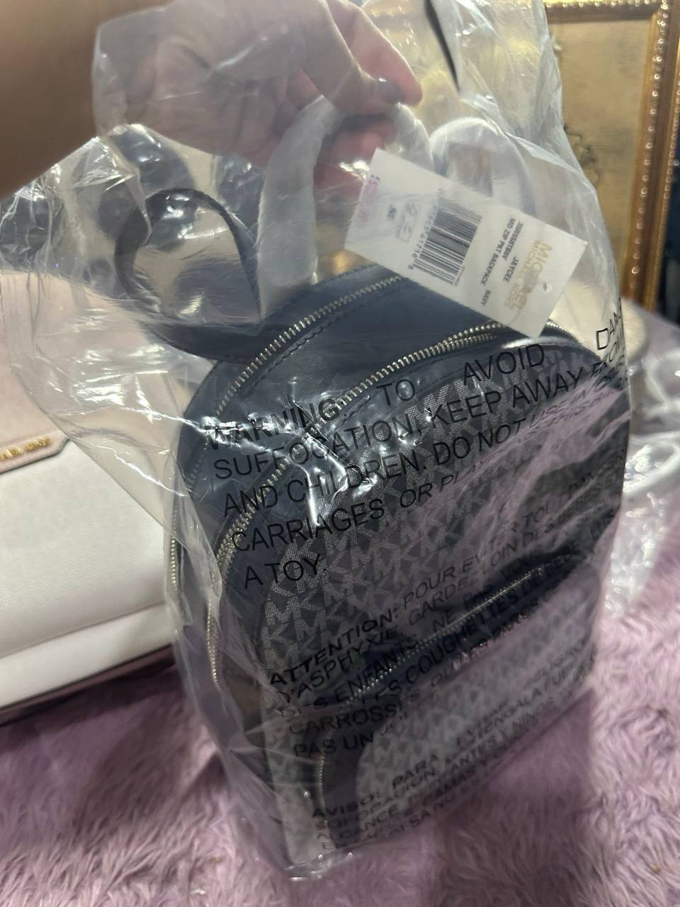 ORIG & IMPORTED Michael Kors Jaycee Medium Ombré Signature Logo Backpack Navy Bag