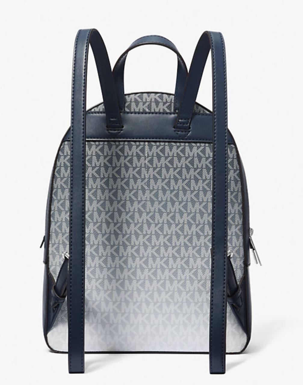 ORIG & IMPORTED Michael Kors Jaycee Medium Ombré Signature Logo Backpack Navy Bag