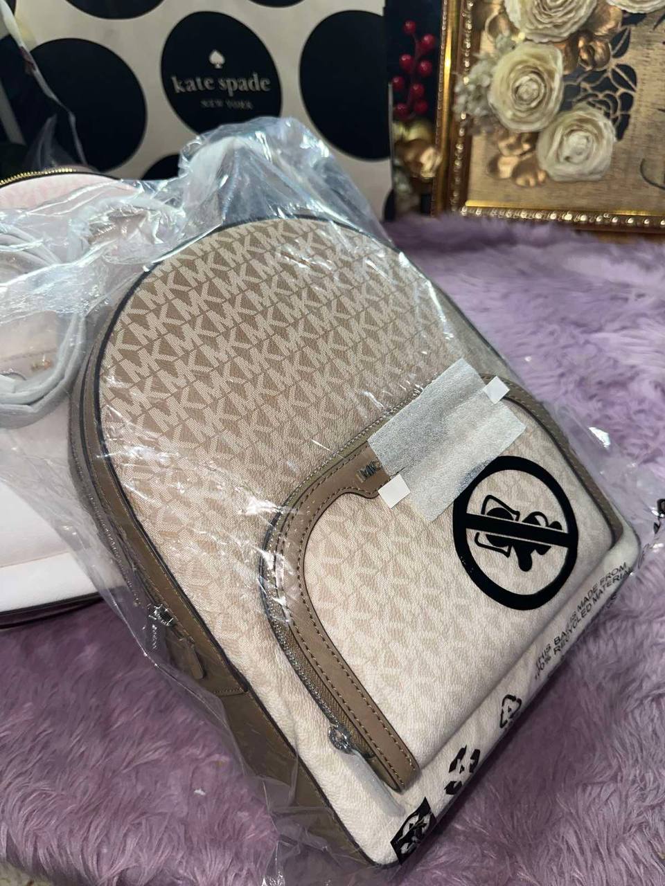 ORIG & IMPORTED Michael Kors Jaycee Medium Ombré Signature Logo Backpack Brown Bag