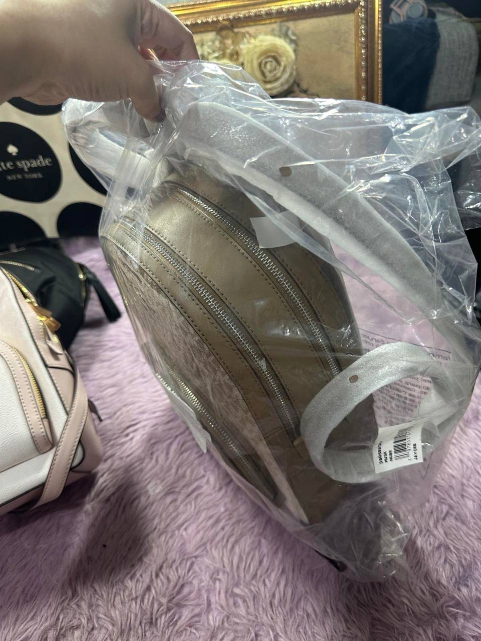 ORIG & IMPORTED Michael Kors Jaycee Medium Ombré Signature Logo Backpack Brown Bag