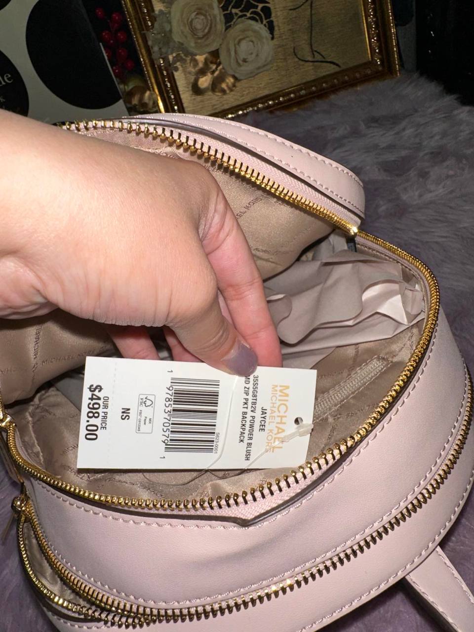 ORIG & IMPORTED Michael Kors Jaycee Medium Ombré Signature Logo Backpack Pink Bag