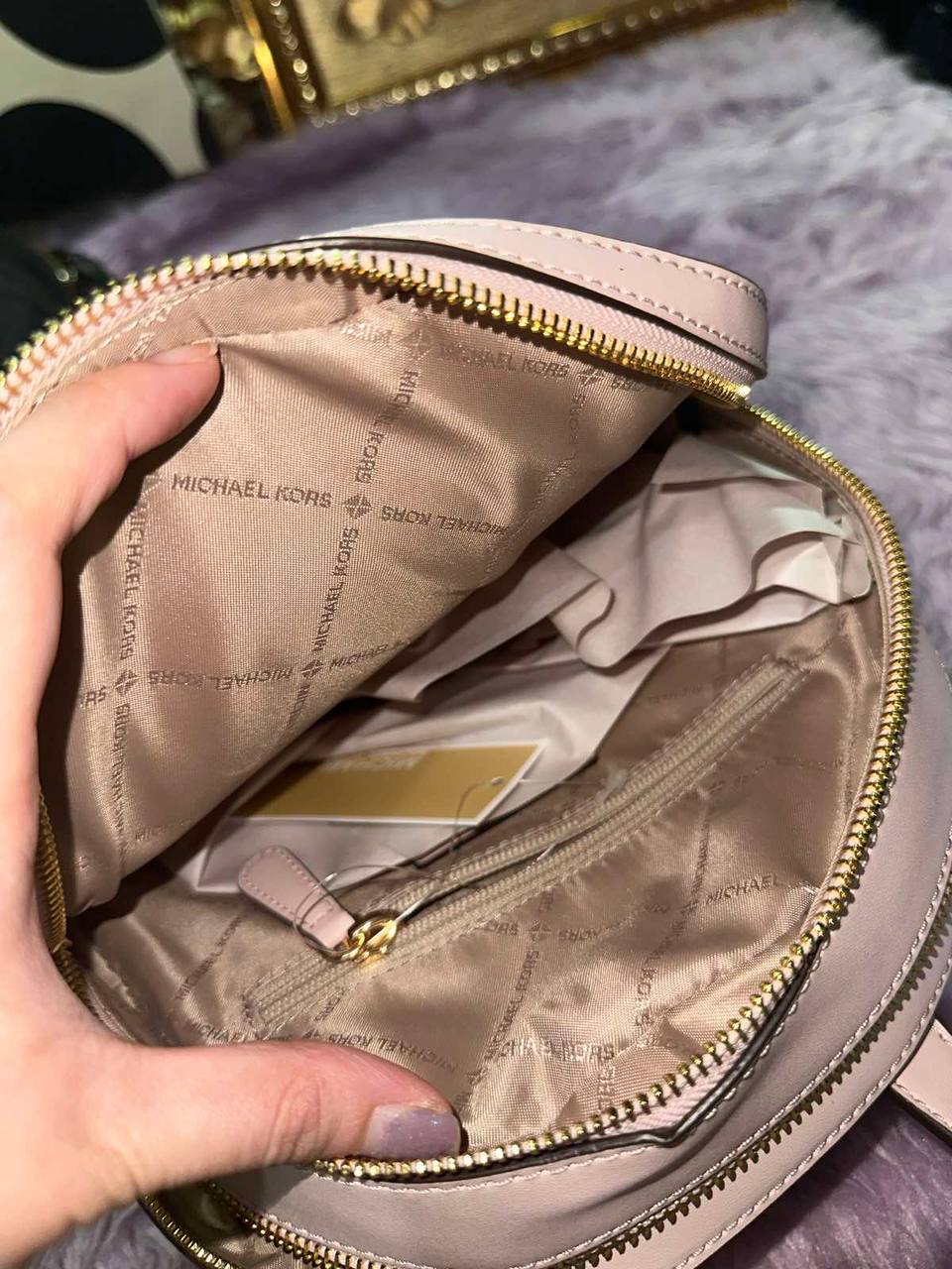 ORIG & IMPORTED Michael Kors Jaycee Medium Ombré Signature Logo Backpack Pink Bag