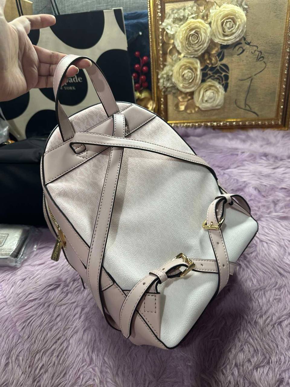 ORIG & IMPORTED Michael Kors Jaycee Medium Ombré Signature Logo Backpack Pink Bag