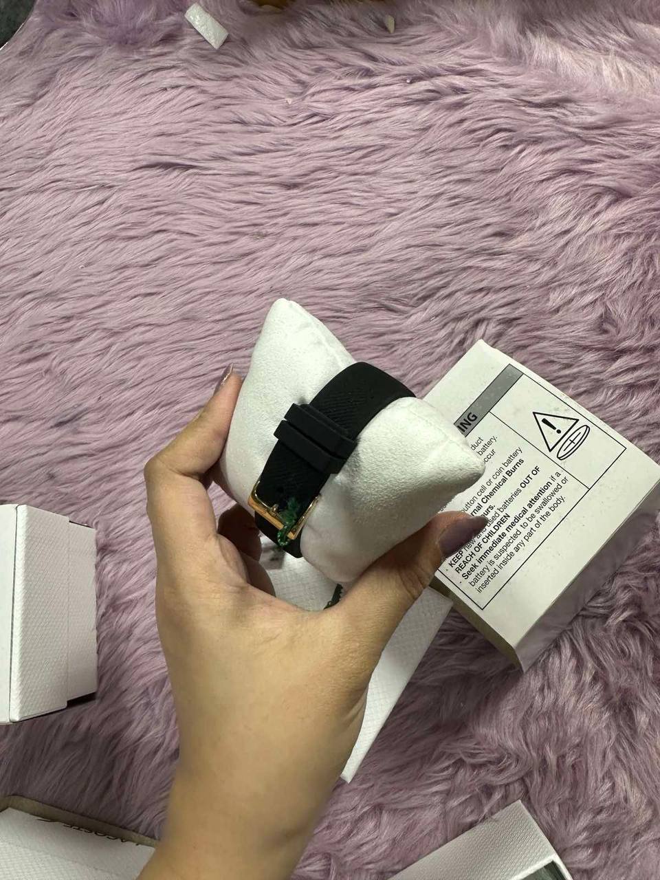 ORIG & IMPORTED LACOSTE Watch Women 36mm Black Gold Tone Logo LC.112.3.29.2929