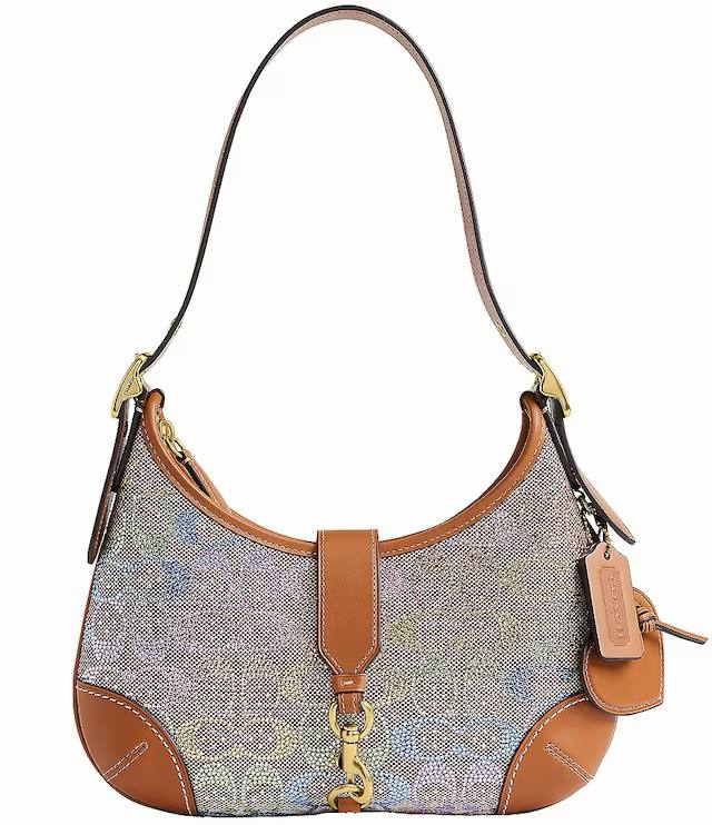 ORIG & IMPORTED COACH Hamptons Crystal Signature Rainbow Jacquard Shoulder Bag