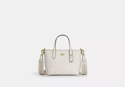 AUTHENTIC/ORIGINAL COACH City Mini Tote Bag In Signature Canvas
