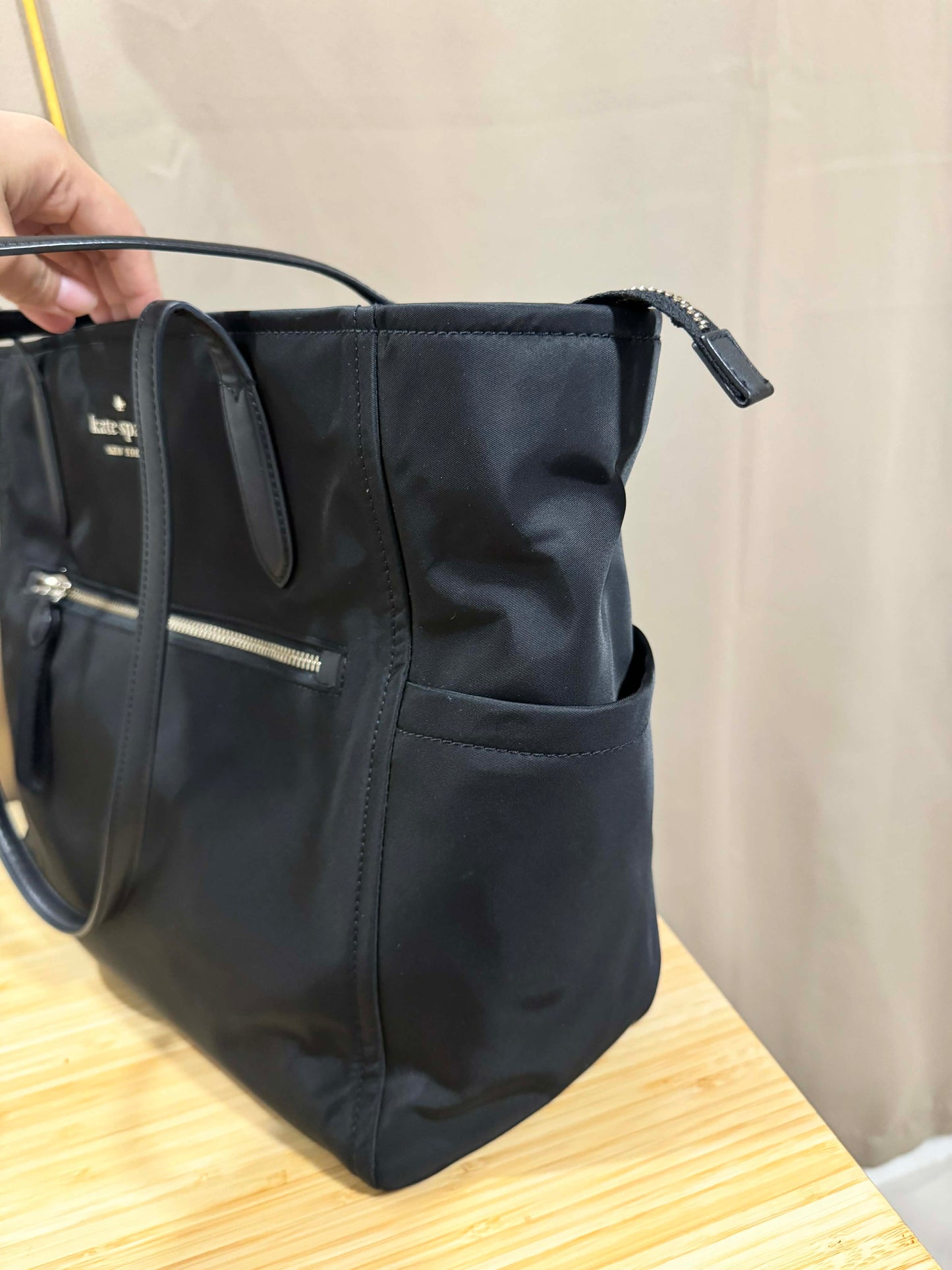 ORIG & IMPORTED Preloved KS Chelsea Large Tote Black Nylon Bag